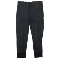 美品 Neil Barrett ニールバレット トラウザーズパンツ 裾リブ スラックス ストレッチパンツ ボトムス 46 黒 ブラック メンズ 古着 中古 USEDのサムネイル