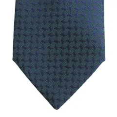 美品 Charvet シャルベ 総柄 シルク ネクタイ レギュラータイ スーツ ビジネス パーティ グリーン/ネイビー メンズ 古着 中古 USEDのサムネイル