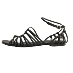 美品 3.1 phillip lim 3.1フィリップリム レザー ストラップ サンダル シューズ 靴 38 24cm 黒 ブラック レディース レディース 古着 中古 USEDのサムネイル