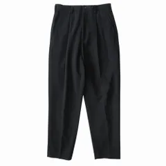 美品 Y's for men ワイズ フォー メン ウールギャバジン テーパード タック パンツ スラックス ヴィンテージ サイズS 黒 ブラック メンズ 古着 中古 USEDのサムネイル