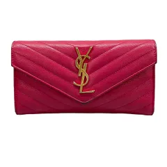 SAINT LAURENT PARIS(サンローランパリ) 長財布 モノグラム ラージフラップ ウォレット 372264 ピンク ラウンドファスナー レザーのサムネイル