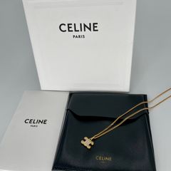 CELINE セリーヌ トリンオフ サスペンダー ネックレス 2連 ゴールド