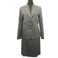 美品 BURBERRY LONDON バーバリー ロンドン ウール シルク スカート スーツ テーラード ジャケット 42 グレー レディース 古着 中古 USEDのサムネイル