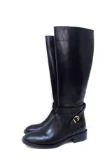 【208142】BALLY バリー  レザー ベルト ロングブーツ  ・34 黒のサムネイル
