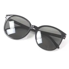 美品□SAINT LAURENT PARIS サンローランパリ SL566 ロゴ入り ボストンフレーム サングラス アイウェア ブラック 57□19-145 イタリア製 メンズのサムネイル