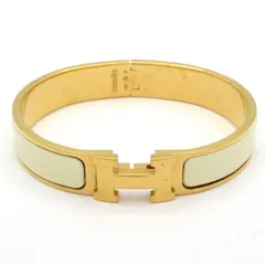 HERMES(エルメス) バングル クリックH ゴールド×アイボリーのサムネイル