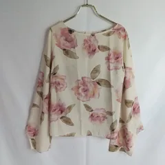 M1-03428 【Women】 Titilate Valet (ティティレートヴァレット) 長袖 ブラウス (M相当) /アイボリー 花柄 K-春のサムネイル