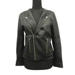 良品 Nolley's ノーリーズ ラムレザー ライダース ジャケット ブルゾン ダブル 羊革 38 黒 ブラック レディース 古着 中古 USEDのサムネイル