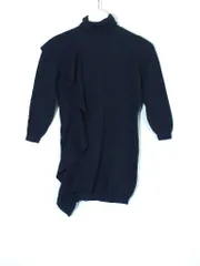【218351】RED VALENTINO レッドヴァレンティノ  五分丈ニット　タートルネック　フリルデザイン ブラックのサムネイル