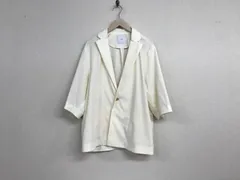 本物ルイスLui’sストレッチテーラードジャケット半袖シャツメンズサーフワークアメカジミリタリービジネススーツモードゴルフドレスストリートスケーター日本製Sオフホワイト白