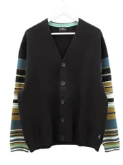 ピーエスポールスミス PS Paul Smith シグネチャー ストライプ カーディガン XL ブラック 黒 ニット トップス 長袖 コットンのサムネイル