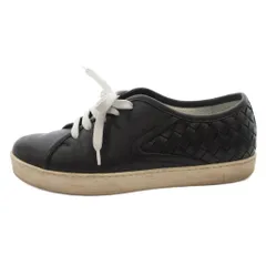 ボッテガヴェネタ BOTTEGA VENETA スニーカー シューズ イントレチャート レースアップ レザー ローカット 36.5 黒 ブラック /FF ■GY62のサムネイル
