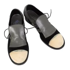 コムデギャルソンCOMME des GARCONS スウェード切替レースアップシューズ 黒グレー24.5のサムネイル