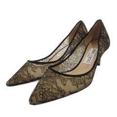 極美品 JIMMY CHOO レース パンプス 結婚式 サイズ ブライダル - メルカリ