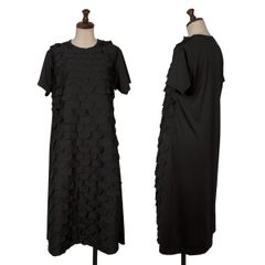 極美品✨YOKO CHAN スカラップ ドレス ワンピース 黒 40 半袖 - メルカリ