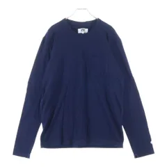 JUNYA WATANABE COMME des GARCONS (ジュンヤワタナベ コムデギャルソン) 20AW AD2020 コットン 胸ポケット クルーネック長袖Tシャツ カットソー ネイビー WF-T905のサムネイル