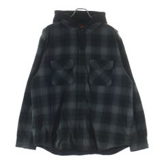 KAMIYA Hooded Check Shirt ブラック - メルカリ