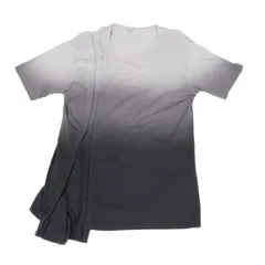 ヨウジヤマモト プールオムYohji Yamamoto POUR HOMME 染めタック切替グラデーションTシャツ グレー黒3のサムネイル