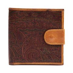 ETRO エトロ 二つ折り財布 ペイズリー柄 ブラウン PVCレザー - メルカリ
