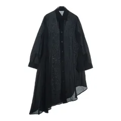 Yohji Yamamoto (ヨウジヤマモト) 24AW SI/C LAWN LONG DRESSES SHIRTS ローン ロング ドレッシー コットンシルク長袖シャツ ブラック FO-D21-023のサムネイル