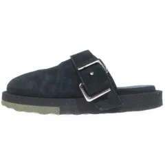 OFF-WHITE (オフホワイト) COMFORT LEATHER SLIPPER スポンジソール ベルテッドデザイン スウェード スリッポン サンダル ミュール ブラックのサムネイル