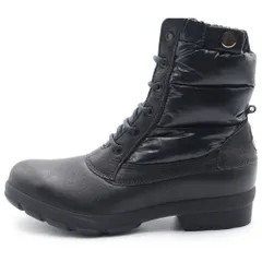 MONCLER (モンクレール) ダウン レースアップ レザー ブーツ ブラックのサムネイル