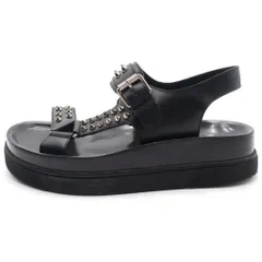CHRISTIAN LOUBOUTIN (クリスチャンルブタン) スパイクスタッズ レザー ストラップ 厚底サンダル シューズ ブラックのサムネイル
