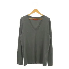ヒューゴボス HUGO BOSS Tシャツ L グレー 無地 Vネック 長袖 /AO16 ■ECC005のサムネイル