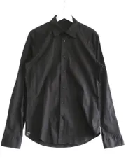 【222727】DENHAM デンハム  コットン/ストレッチ　長袖/ロールアップ2way　スリムシャツ メンズ  ・M 01-14-07-40-069 ブラックのサムネイル