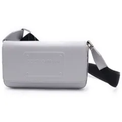 DOLCE & GABBANA (ドルチェアンドガッバーナ) Logo Embossed Shoulder Bag エンボスロゴ ショルダー レザーバッグ グレーのサムネイル