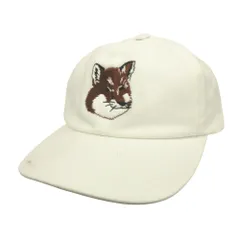 MAISON KITSUNE メゾンキツネ ベースボール キャップ 帽子 ロゴ フォックス 刺繍 白 ホワイト メンズ レディース 古着 中古 USEDのサムネイル