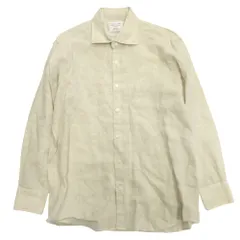 21ss BRILLA per il gusto ブリッラペルイルグスト リネン ドレス シャツ カットソー ホリゾンテルカラー L ベージュ メンズ 古着 中古 USEDのサムネイル