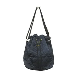 良品 SONIA RYKIEL ソニアリキエル ドローストリング ショルダー バッグ キルティング 巾着 旧ロゴ オールド ヴィンテージ ネイビー レディース 古着 中古 USEDのサムネイル