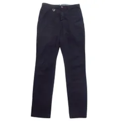 美品 SOLIDO ソリード テーパード パンツ スラックス 無地 ロゴ 金具 サイズ1 紺 ネイビー メンズ 古着 中古 USEDのサムネイル