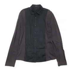 Alexander Wang アレキサンダーワン バイカラー 切替 長袖 ロングスリーブ シャツ カットソー S ブラック ブラウン メンズ 古着 中古 USEDのサムネイル