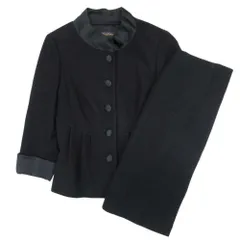 美品 BROOKS BROTHERS ブルックスブラザーズ ツイード スカートスーツ セットアップ ジャケット 膝丈スカート 2 ブラック レディース 古着 中古 USEDのサムネイル
