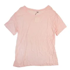 新品同様 BASERANGE ベースレンジ バンブーリヨセル Tシャツ カットソー プルオーバー 半袖 ルーズシルエット L サーモンピンク レディース 古着 中古 USEDのサムネイル