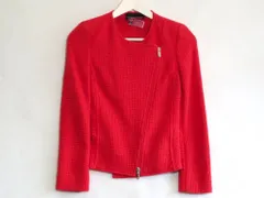 【222487】EMPORIO ARMANI エンポリオアルマーニ  ワッフル　ジップアップ　ノーカラージャケット コットン/ストレッチ  ・36 R2B05T　R2228 レッドのサムネイル