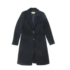 美品 MICHAEL MICHAEL KORS マイケル・コース チェスターコート ロングテーラードジャケット シングル アウター 2 黒 ブラック レディース 古着 中古 USEDのサムネイル