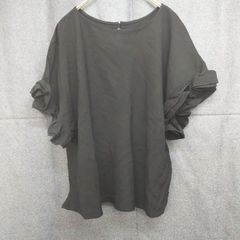 M1-03320 [Women] ANTIQULOTHES (안티 클로즈) 크롭드 길이 탑스 (F:M상당)/ 블랙 칼라의 버튼에 낚아채 HT-여름