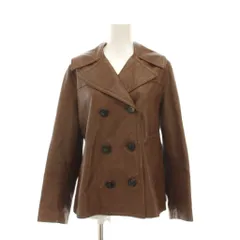 マックスマーラ ウィークエンドライン MAX MARA WEEKEND LINE レザージャケット 羊革 アウター 44 茶色 ブラウン ダブルブレスト 544104276 /YMのサムネイル