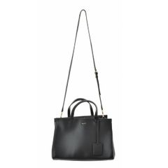agnes b【美品】サフィアーノレザー 2way ブリーフケース ブラック