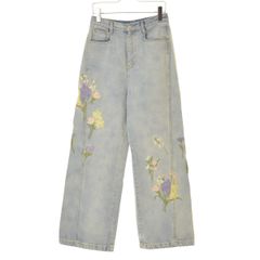 FRAY I.D フラワーエンブロイダリーデニムパンツ LBLU size1 - メルカリ