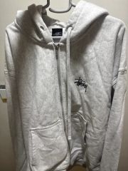 Stussy ジップアップパーカー グレー XL - メルカリ