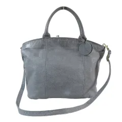 良品 PICARD ピカード 2WAY レザーバッグ ロゴ 刻印 ハンドバッグ ショルダーバッグ 革鞄 グレー系 レディース 古着 中古 USEDのサムネイル