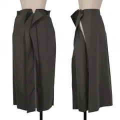 イッセイミヤケISSEY MIYAKE 132 5. ポリフロントフルジップスカート チャコール3のサムネイル