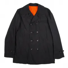 コムデギャルソン オムプリュスCOMME des GARCONS HOMME PLUS ナイロン裏フリースナイロンダブルコート 黒オレンジLのサムネイル