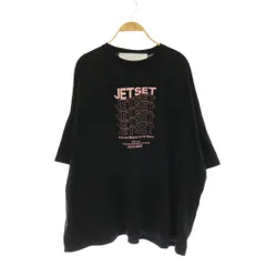 ティッカ TICCA JETSET スクエアTシャツ カットソー クルーネック 半袖 ロゴ 黒 ブラック /SY ■OSのサムネイル