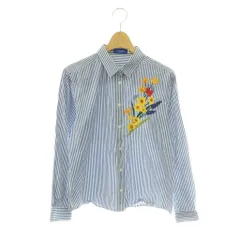 ブルーレーベルクレストブリッジ BLUE LABEL CRESTBRIDGE シャツ ストライプ柄 刺繍 38 青 白 55M40-794-25 /MI ■OSのサムネイル