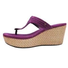 美品 UGG australia アグ ZAMORA ザモラ ウェッジソール トングサンダル スエード シューズ 靴 US7/24.0 ポイズンベリー レディース 古着 中古 USEDのサムネイル